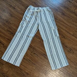 Roxy  Black and White Striped Beach Pants